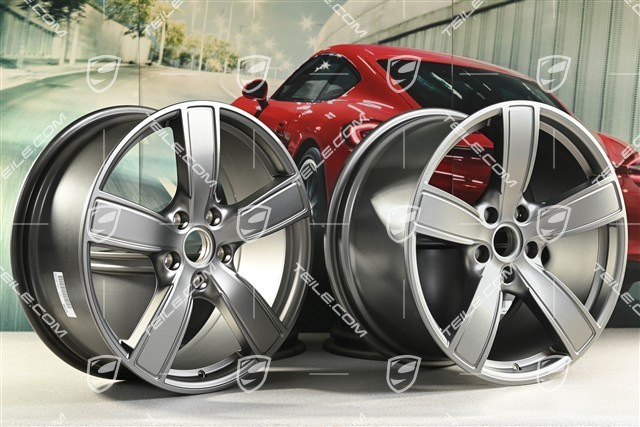 20" Felgensatz Carrera Sport, 8,5J x 20 ET57 + 10,5J x 20 ET51, in Platinum Seidenmatt