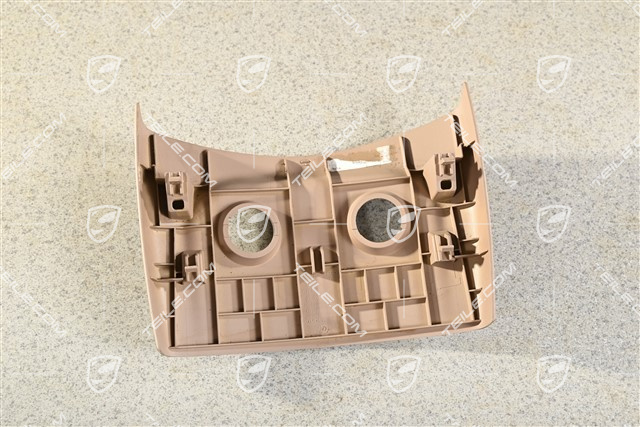 Blenda konsoli środkowej tylnej, 2x miejsce na gniazdo 12v, Light Tartufo