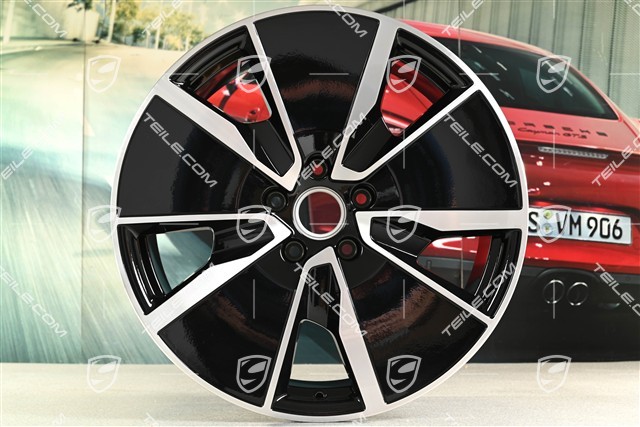 21" felga Macan Turbo, 8,5J x 21 ET27, czarny wysoki połysk