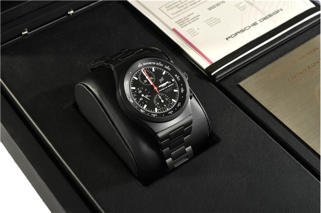 Wristwatch Porsche Design The Chronograph 1 – All Black, Matt Black Dial, Designer: Professor Ferdinand Alexander Porsche