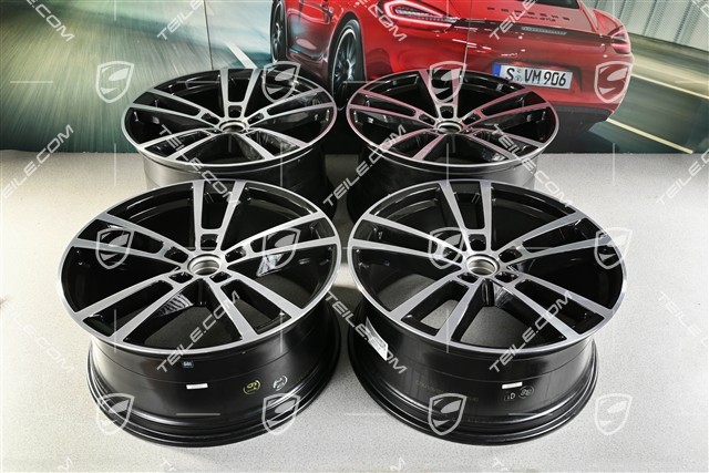 22" Felgensatz Cayenne Sport Design, 10J x 22 ET48 +11,5J x 22 ET61, schwarz hochglanz