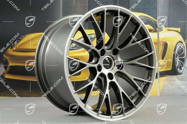 20" Felgensatz RS SPYDER Design, 8,5J x 20 ET49 + 11,5J x 20 ET56, Platinum-Seidenmatt