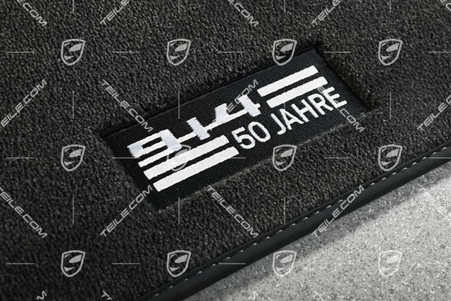Fußmatten Satz, Jubiläumversion "50 Jahre 914", Velours, schwarz