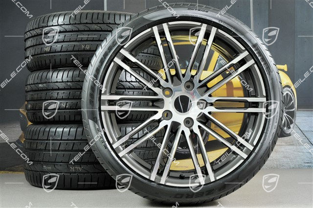 20" Sommerräder Satz, Turbo III, Felgen 8,5J x 20 ET57 + 10J x 20 ET50 + Pirelli PZero Sommerreifen 235/35 ZR20 + 265/35ZR20, ohne RDK-Sensoren