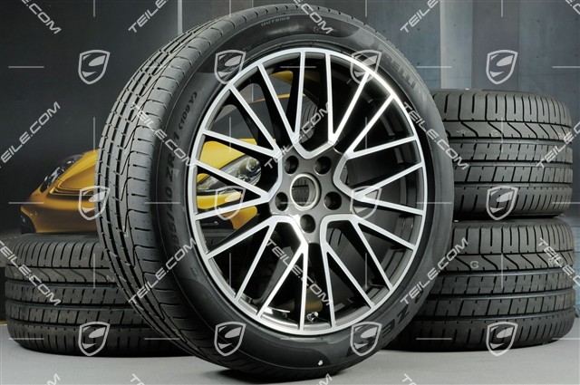 21" Cayenne RS Spyder Sommerräder Satz, Felgen 9,5J x 21 ET46 + NEUE 11,0J x 21 ET49 + Pirelli P Zero Sommerreifen 285/40 R21 + 315/35 R21