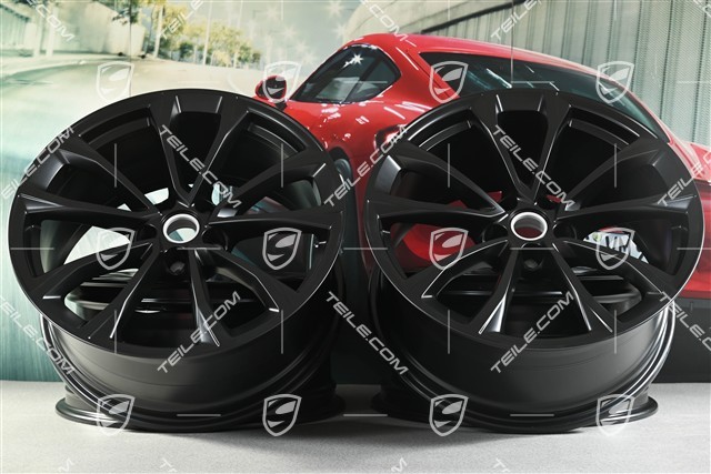 19"-inch alloy wheel set Macan Design, 8,5J x 19 ET21 + 9J x 19 ET21, black satin-matt