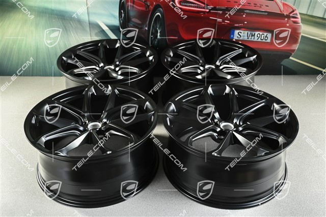 21-inch GT Design, alloy wheels set, 9,5J x 21 ET27 + 10J x 21 ET19, black satin matt