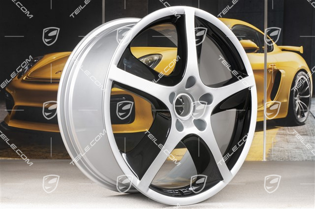20" Felga Sport Techno, 9J x 20 ET60, srebrny + czarny wysoki połysk
