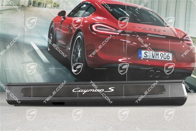 Listwy ozdobne progów wewnętrznych, podświetlane, Carbon, "Cayman S", zestaw, L+R
