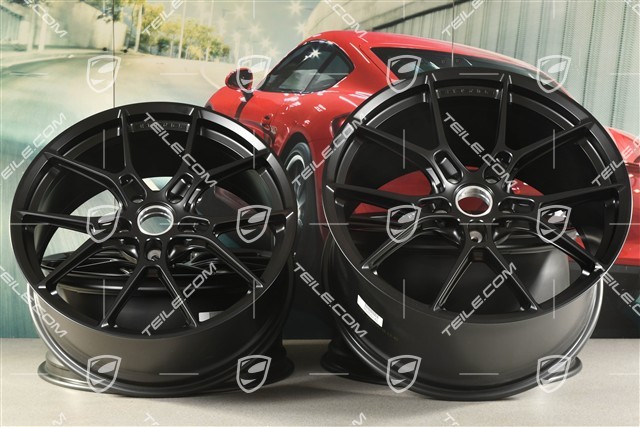 20+21-inch Carrera lightweight wheel rim set, 8,5J x 20 ET50 + 11,5J x 21 ET67, black satin matt