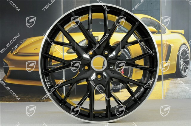 21" Komplet felg Panamera Sport Design, 9,5J x 21 ET71 + 10,5J x 21 ET71, do użytku w zimie, ramiona felgi czarne