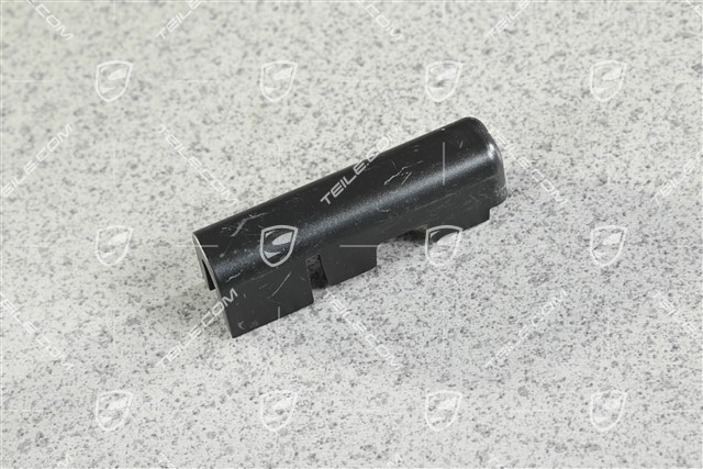 Cover cap for front seat cover rail, front, black, L=R