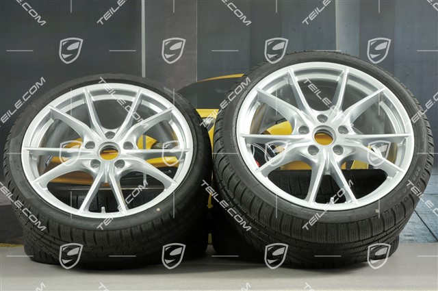 20" Winterräder Satz Carrera S (IV), Felgen 8,5J x 20 ET49 + 11J x 20 ET78 + NEUE Pirelli Sottozero II Winterreifen 245/35 R20 + 295/30 R20