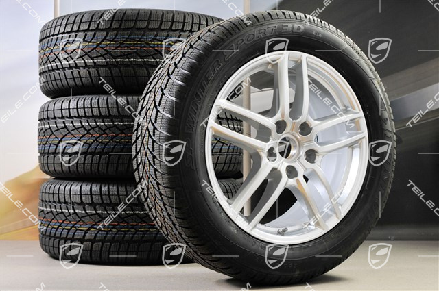 19" Cayenne Turbo IV Winterräder Satz Facelift 2014->, Felgen 8,5J x 19 ET59 + Dunlop Winterreifen 265/50 R19, mit RDK-Sensoren