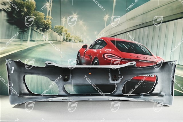 Front bumper, with headlight washer system and PDC sensor holes