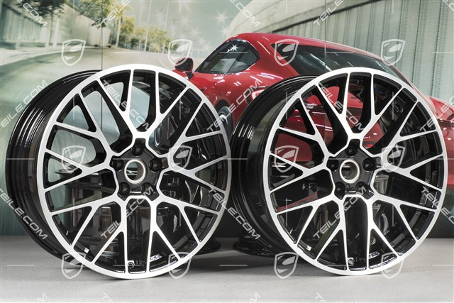 20" Felgensatz RS-Spyder Design, 9J x 20 H2 ET26 + 10J x 20 H2 ET19, schwarz hochglanz