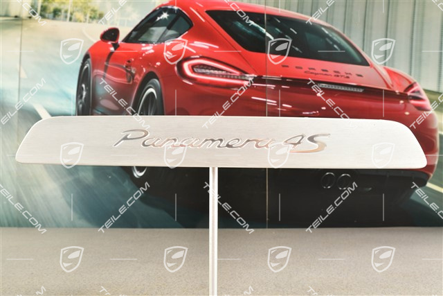 Blende, Einstiegleiste, Vorne, Aluminium-gebürstet, Panamera 4S, L=R