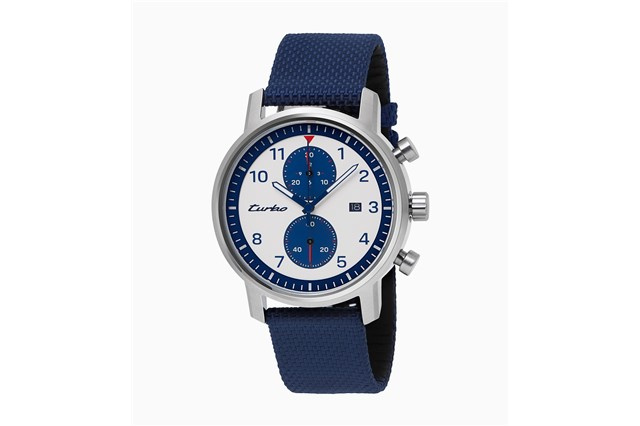 Porsche Classic Chronograph – Turbo, silber, blau, grau Porsche Classic Chronograph – Turbo, silber, blau, grau