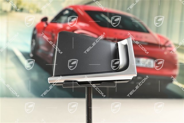 Zierleiste, fahrersaite, Innen, Schwarz / Galvanosilver, L