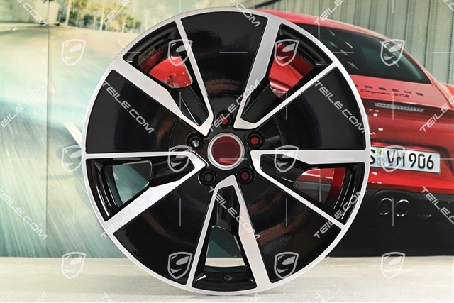 21" Felge Macan Turbo, 10,5J x 21 ET47, schwarz hochglanz
