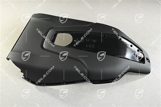 Front seat backrest shell, sport seat, black, L