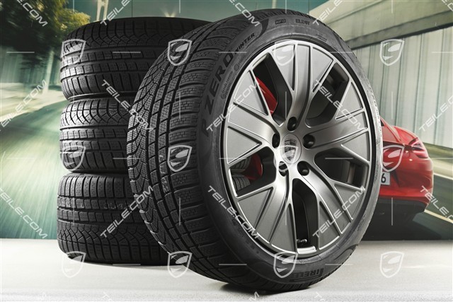 20" Turbo Aero Winterräder Satz, Felgen 9J x 20 ET54 + 11J x 20 ET60 + Pirelli Winterreifen 245/45 R20 + 285/40 R20, in Turbonit
