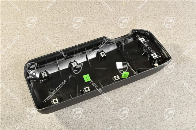 Dekiel / osłona podłokietnik, skóropodobny, czarny