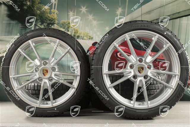 19"+20" koła zimowe Carrera, komplet, felgi 8,5J x 19 ET52 + 11J x 20 ET66 + NOWE opony zimowe Pirelli 235/40 R19 + 295/35 R20, z czujnikami ciśnienia