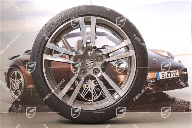 20" Turbo II Sommerräder Satz, Felgen 9,5 J x 20 ET 65 + 11 J x 20 ET 68 + Michelin Sommerreifen 255/40 ZR 20 + 295/35 ZR20, ohne RDK-Sensoren