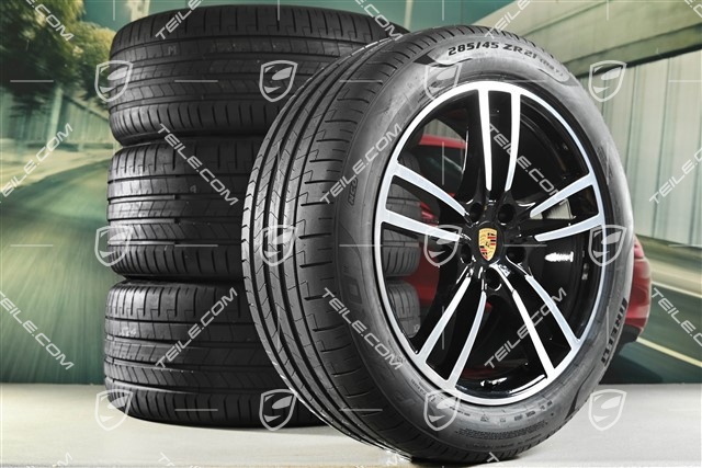 21" koła letnie Cayenne Turbo, komplet, felgi 9,5J x 21 ET46 + 11,0J x 21 ET49 + opony letnie Pirelli P Zero 285/40 R21 + 315/35 R21