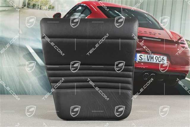 Notsitzkissen, Cabrio, Leder, Schwarz,  L