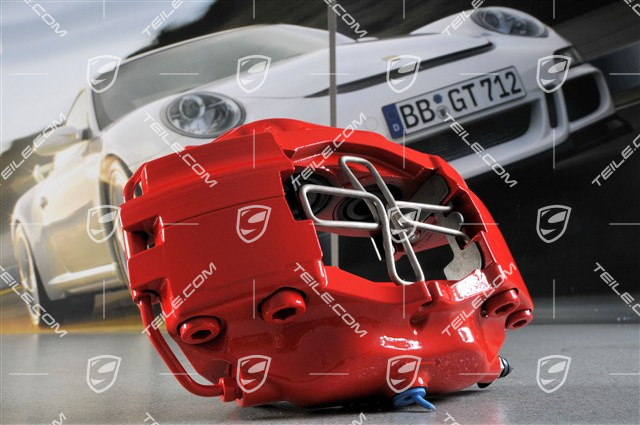 Fixed calliper without pads, red, Turbo 3,6, R