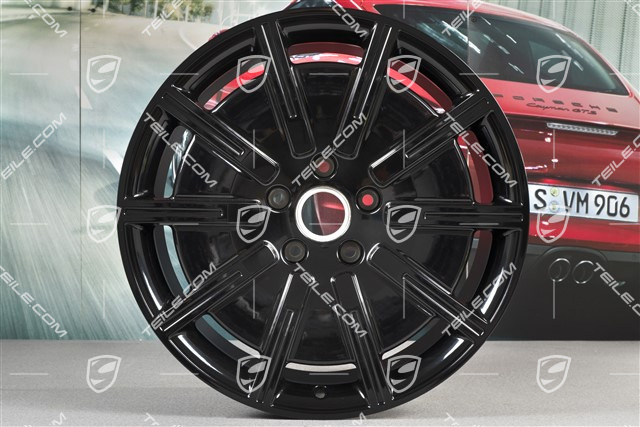 20" Taycan Sport Aero Felgensatz, 9J x 20 ET54 + 11J x 20 ET60, schwarz hochglanz
