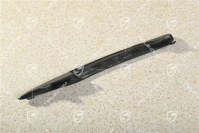 Front bumper retaining frame, upper cover, RWD, black satin, L