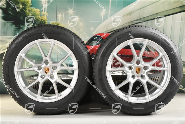 20" Cayenne S COUPE Winterräder Satz, Felgen 9J x 20 ET50 + 10,5J x 20 ET55 + Hankook Winter i*eveo 3X, 255/55 R20 + 295/45 R20, mit RDK-Sensoren