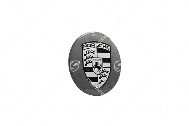 Radzierdeckel Satz, konvex, Wappen schwarz-weiß, Titanium Dark