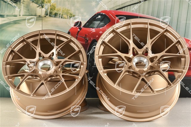 20"+21" GT3RS komplet felg, felgi 10J x 20 ET45 + 13J x 21 ET31, złote - Neodyme