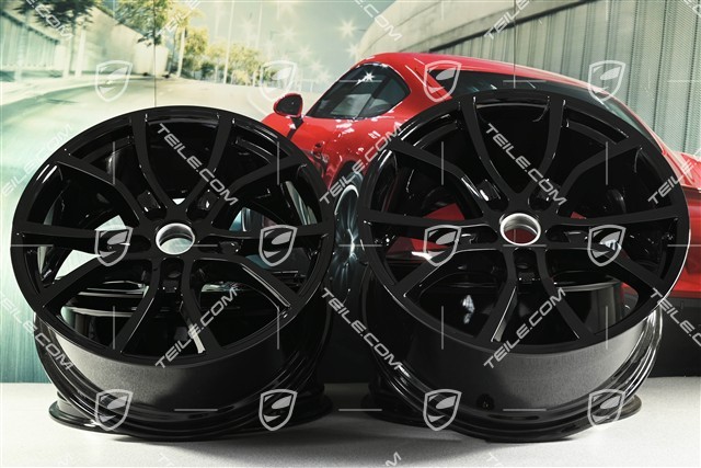 21" Felgensatz Cayenne Exclusive Design, 11J x 21 ET49 + 9,5J x 21 ET46, für den Cayenne Coupé, schwarz hochglanz