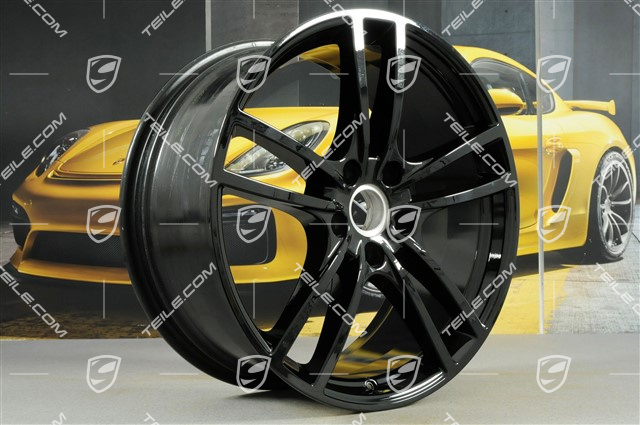 21" Felge Cayenne Turbo, 9,5J x 21 ET46, schwarz hochglanz