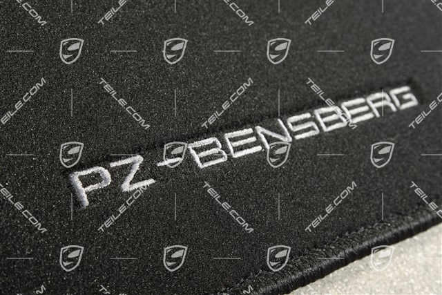 Fussmatte, Velours, Satz 4-Teilig, Schwarz PZ-BENSBERG