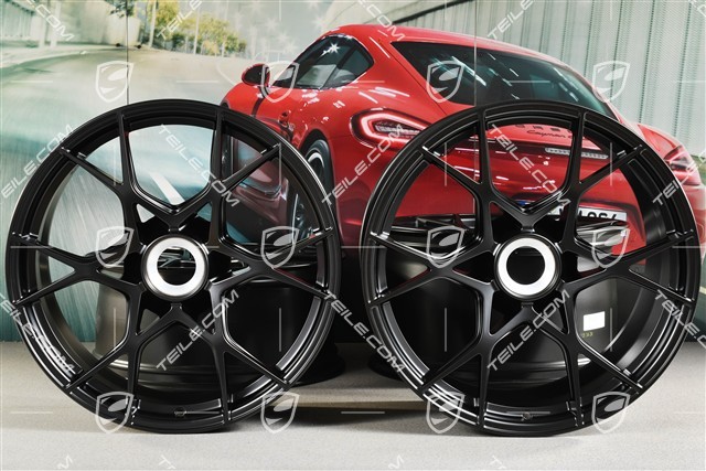 GT4RS 20" wheel rim set, aluminium, 8,5J x 20 ET61 + 11J x 20 ET50, black satin matt