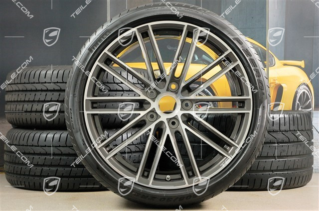 20" Sommerräder Satz 911 Turbo IV, Felgen 8,5J x 20 ET49 + 11,5J x 20 ET56 + NEUE Sommerreifen 245/35 R20 + 305/30 R20