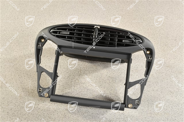 Support frame/ Air vent, Radio / Navi  2 Din subframe, Black