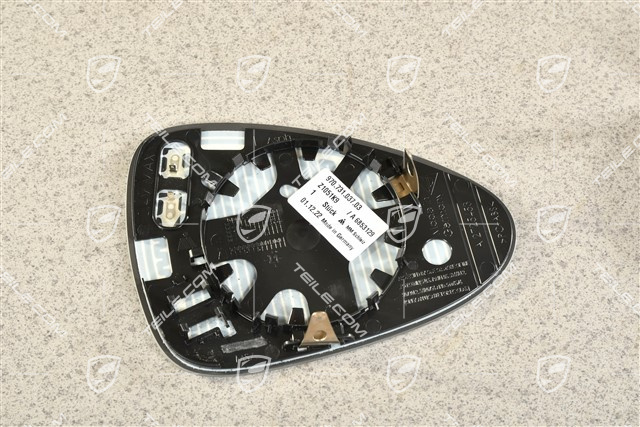 Szkło lusterka, wypukłe, RHD, L