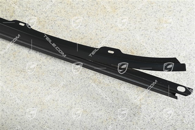 Trim strip, front roof frame, Black matte, R