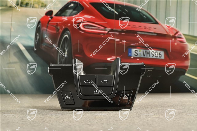 Przyciski konsoli środkowej, podgrzewanie foteli i obsługa dachu cabrio