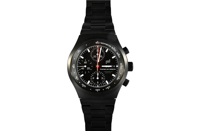 Wristwatch Porsche Design The Chronograph 1 – All Black, Matt Black Dial, Designer: Professor Ferdinand Alexander Porsche