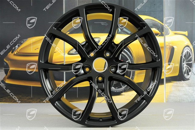 21" Komplet felg Cayenne Exclusive Design, 11J x 21 ET58 + 9,5J x 21 ET46, czarny satynowy mat