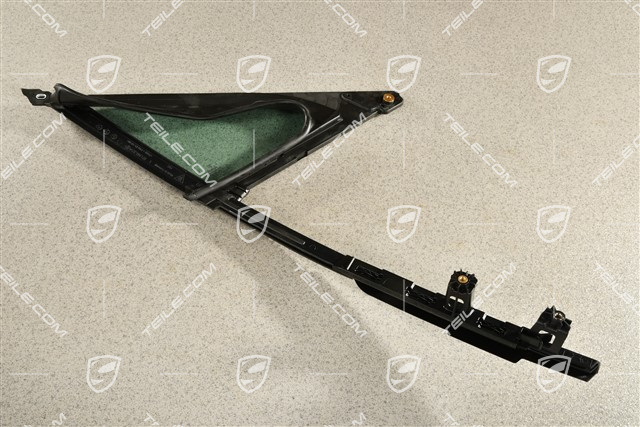 Door / side window, triangular, front, Green heat-insulating glass, L