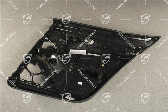 4 GTS, Türverkleidung, Hinten, Leder Alcantara, Schwarz / Silber, L